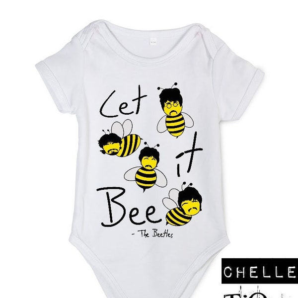 The Beatles "Let It BEE" Baby Grow // Fab Four, Liverpool, Música, Baby Grow Gift