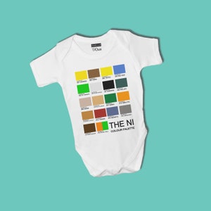 Colors of NI Baby Grow // Noord-Ierland, Pantone-kleurenkaart, grappige babykleding, Ierse babyshower, Noord-Iers, Explore