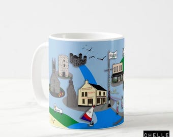 Holywood, County Down, Northern Ireland Ceramic Mug // The Maypole Neds Bar, Small Irish Northern Town, Johnny The Jig, Dirty Duck Ale House