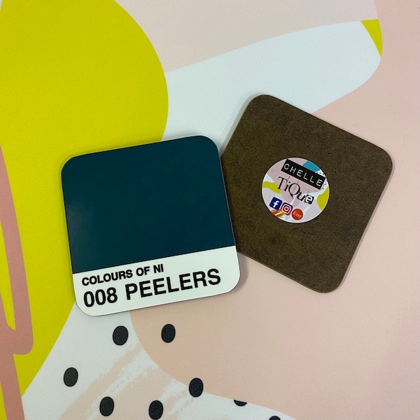 Colours of NI Peelers Coaster // PSNI, Police, Northern Ireland, Belfast, Funny Gift, Colour Chart