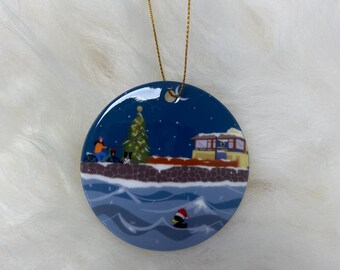 The Dirty Duck Ale House Holywood Ceramic Christmas Decoration // County Down, Northern Ireland, Belfast Lough, Irish Sea