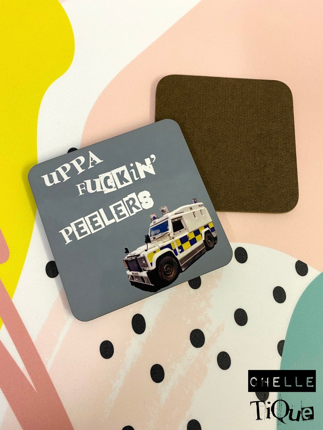 Uppa Fkin' Peelers Coaster // Northern Ireland Norn Etsy