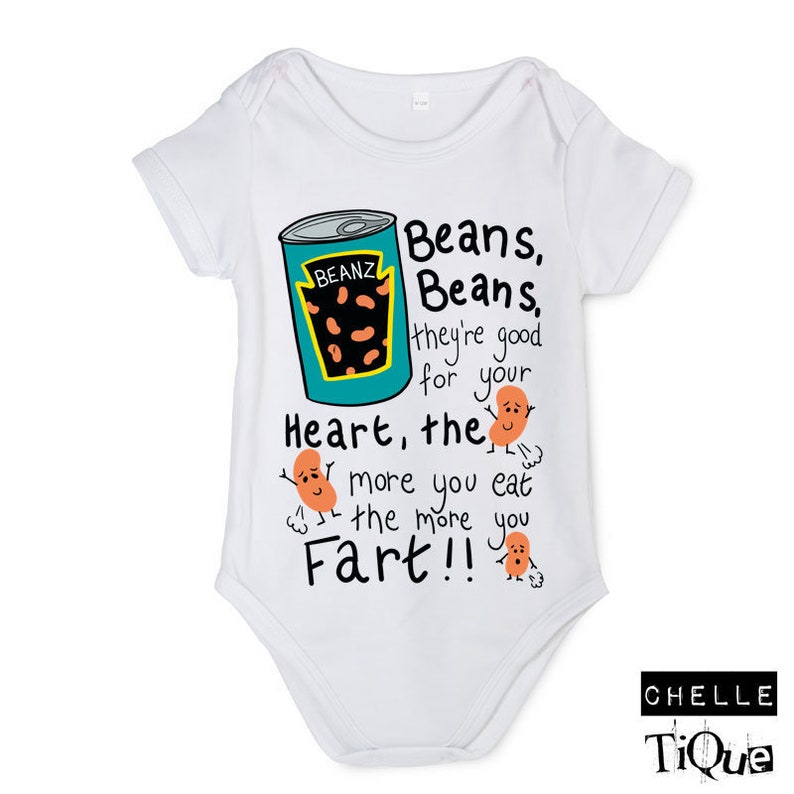 Baked Beans They make you fart Baby Grow // Etsy