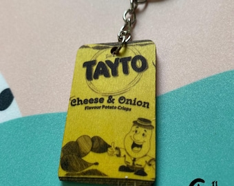 Retro Tayto Cheese and Onion Crisps Keyring // Tandragee, Northern Ireland