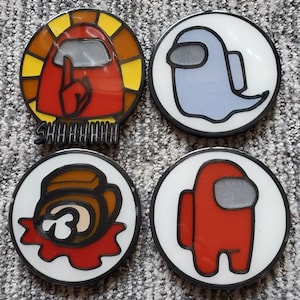 Among Us Inspired 3D Printed Coaster Set
