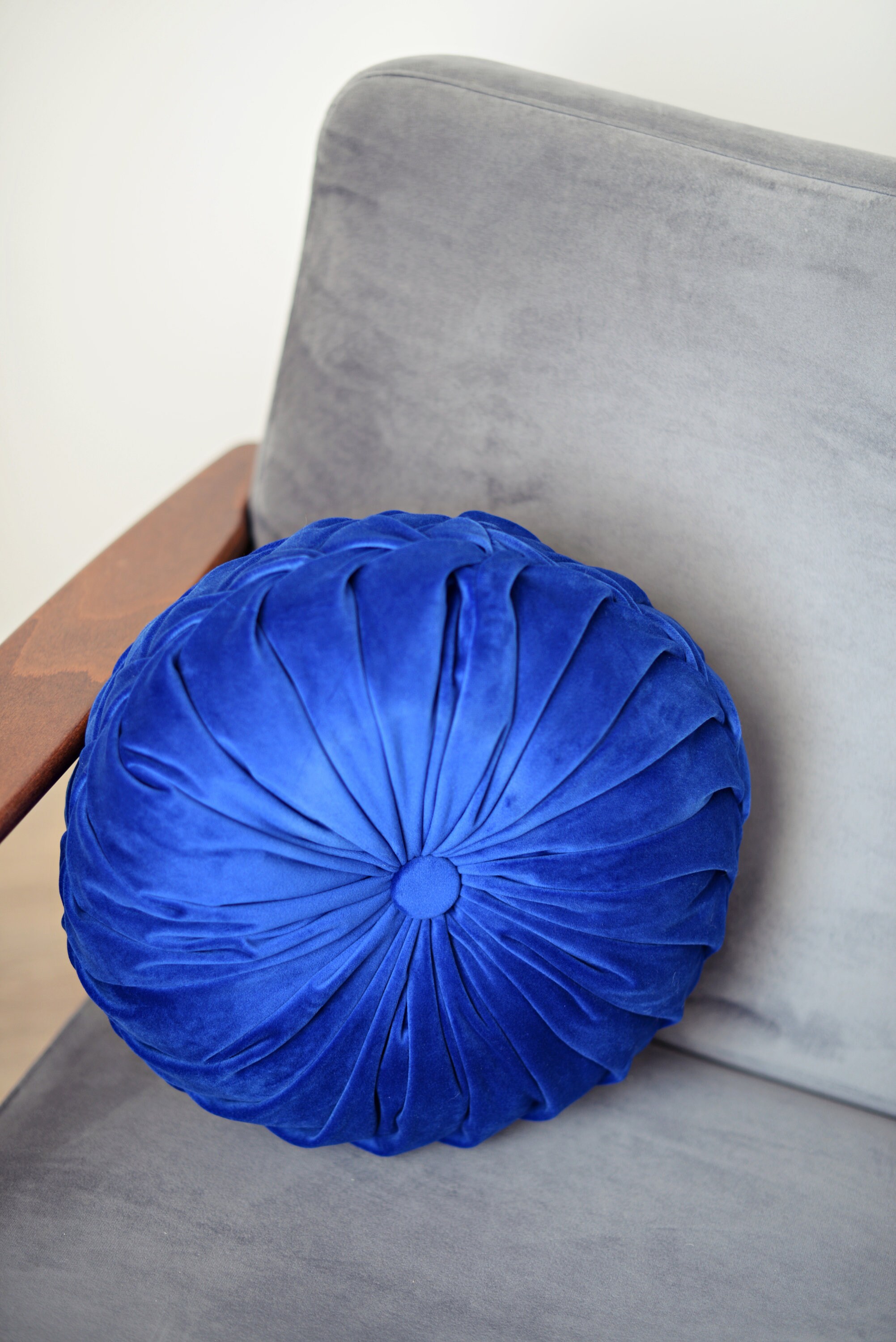 Almohada azul real decoración de cama tipo loft decoración | Etsy