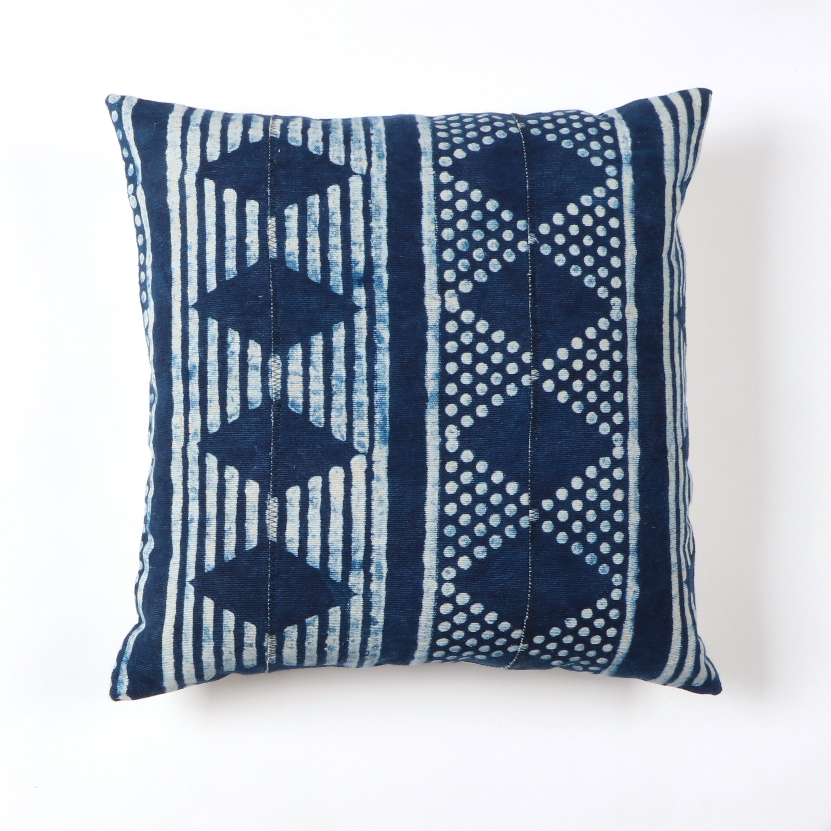 African inspired mud cloth cotton cushion cover Indigo striped Etsy