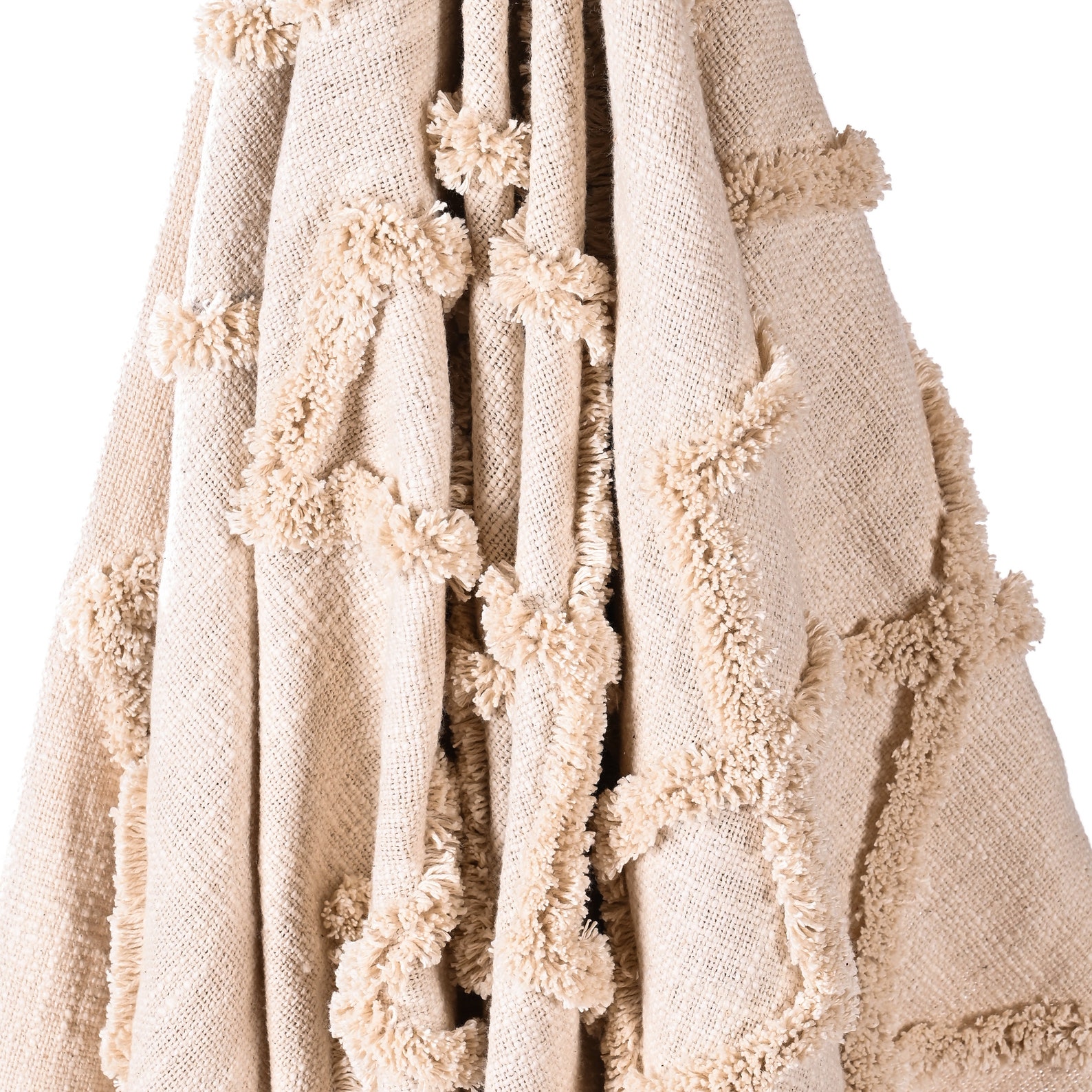 Decorative Cotton Throw // Tassel Throw // White Blanket // Etsy