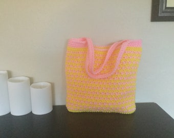 Crochet tote.