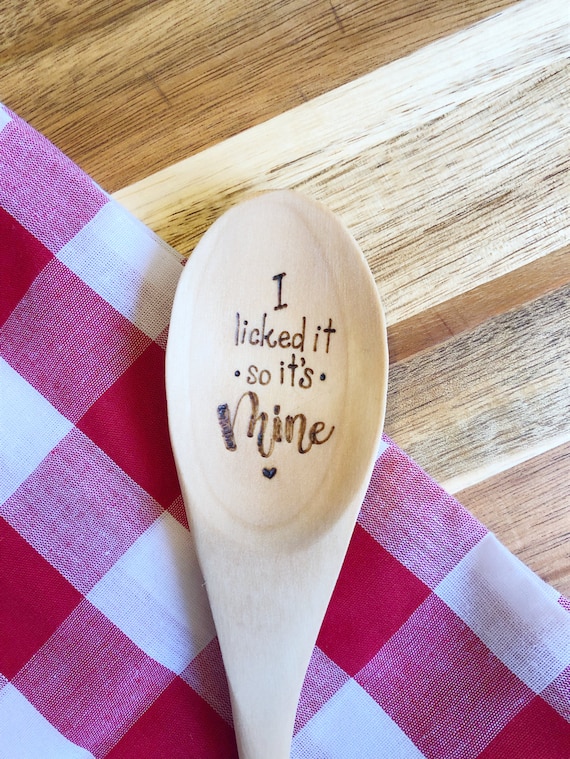 I Licked It So Its Mine Engraved Bamboo Spoon I Licked It So Its Mine Engraved Bamboo Spoon