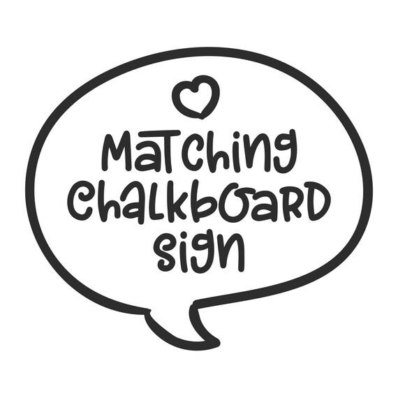 Matching Birthday Chalkboard Sign, Made to Match Birthday White Sign from Our Life in Doodles Designs, Personalized Printable Poster Sign Il_570xn