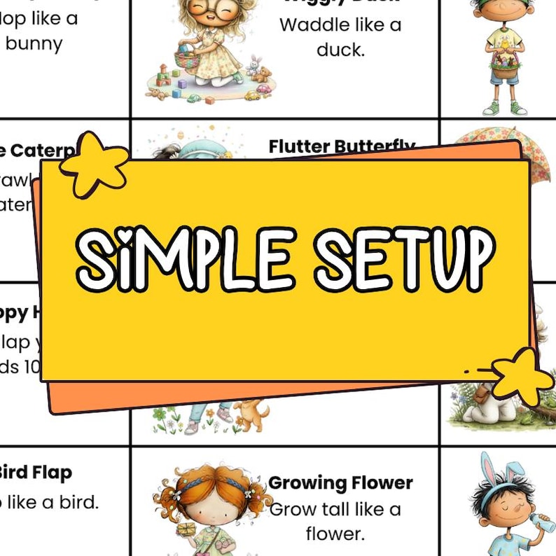 Spring Movement Cards for Toddlers Ages 2-4 | Easter Activity Game | Gross Motor Skills | Printable Activity | Spring Little Movers image 6