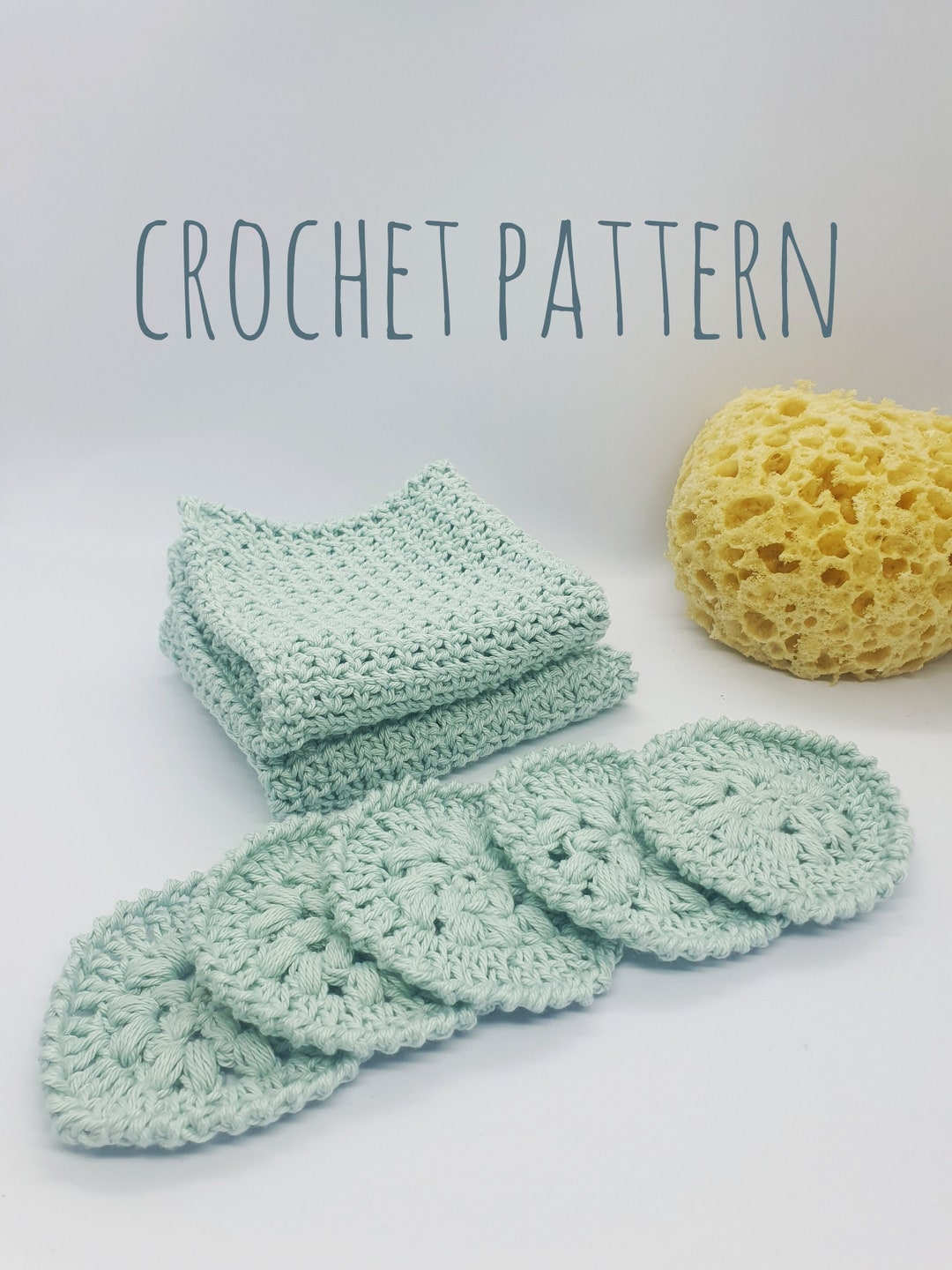 Crochet Face Cloth Pattern Crochet Wash Cloth Set Beginner Etsy