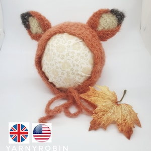 Crochet Fox Bonnet Pattern: Whimsical Woodland Beanie (PDF Download)