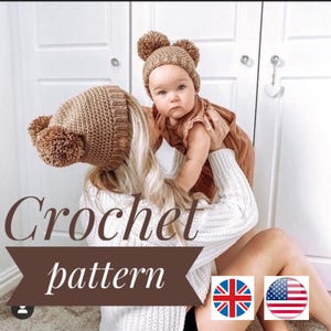 Hat crochet pattern, baby hat crochet pattern for kids, adult hat crochet pattern, crochet beanie pattern, easy crochet beanie
