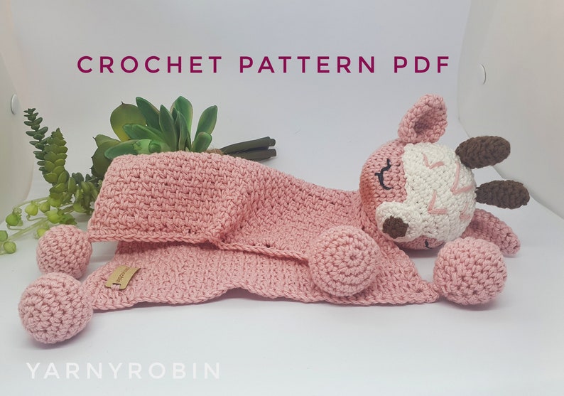 baby lovey crochet pattern, deer lovey crochet pattern, crochet pattern for newborn, crochet animal lovey pattern, crochet pattern for baby image 5