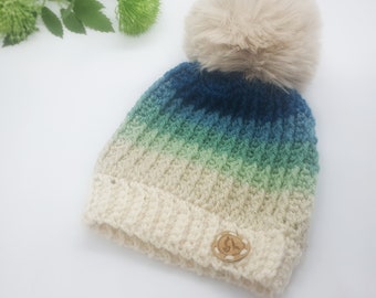 Patrón de gorro de crochet de enero: textura acanalada, para recién nacidos y adultos (descarga en PDF)