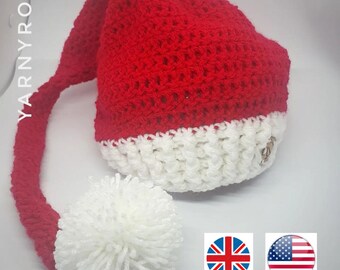 Crochet Santa Elf Hat Pattern: All Sizes (PDF Download)
