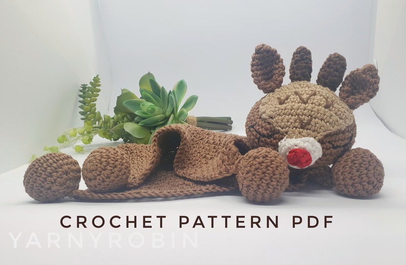 baby lovey crochet pattern, deer lovey crochet pattern, crochet pattern for newborn, crochet animal lovey pattern, crochet pattern for baby image 1