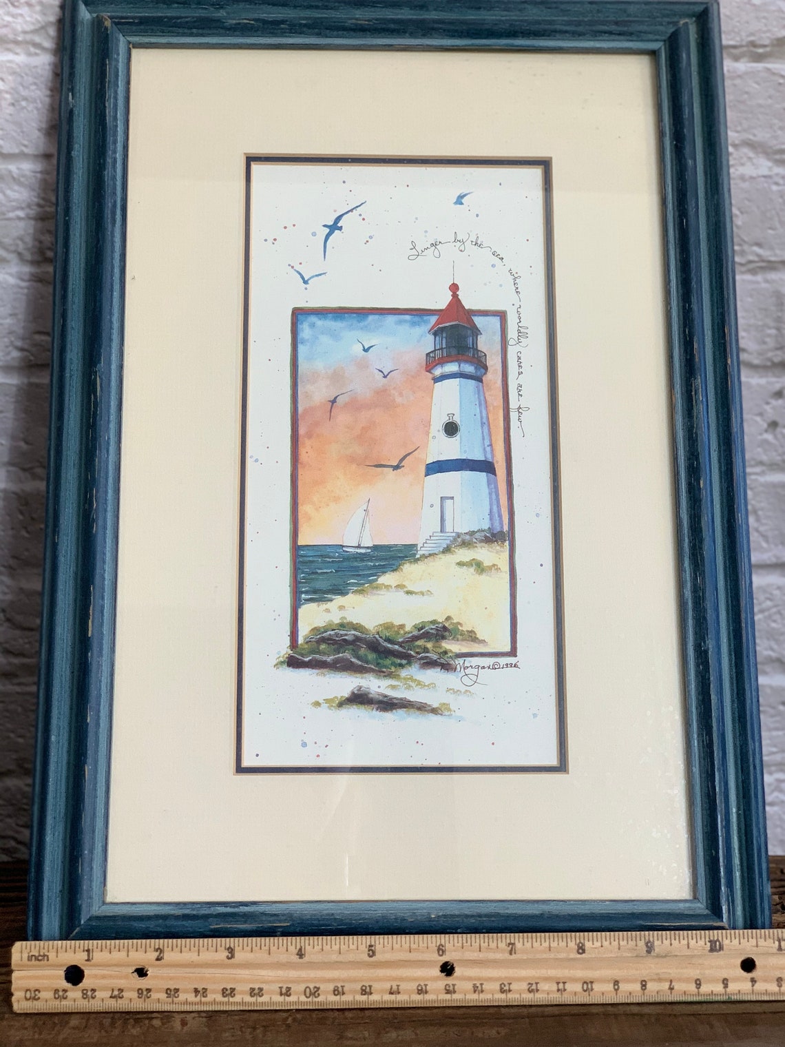 Lighthouse Art Print by D. 1996 FREE Shipping Etsy