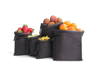 Bolsas con cordón de muselina teñida de algodón 100% negro, recuerdos de fiesta y boda de tela duradera, ecológicas y reutilizables, en paquete para uso diario