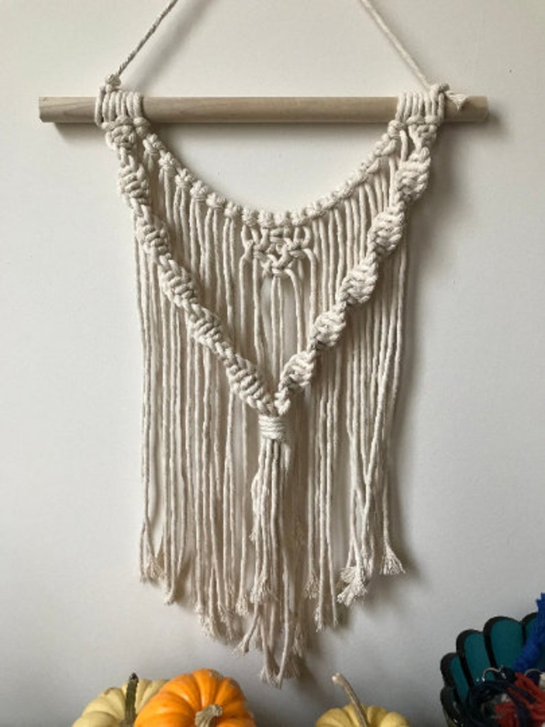 Small Simple Macrame Wall Hanging for Minimalist Boho Home Etsy