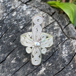 Filigrana ring, filigree 100% handmade silver 925. Size 7