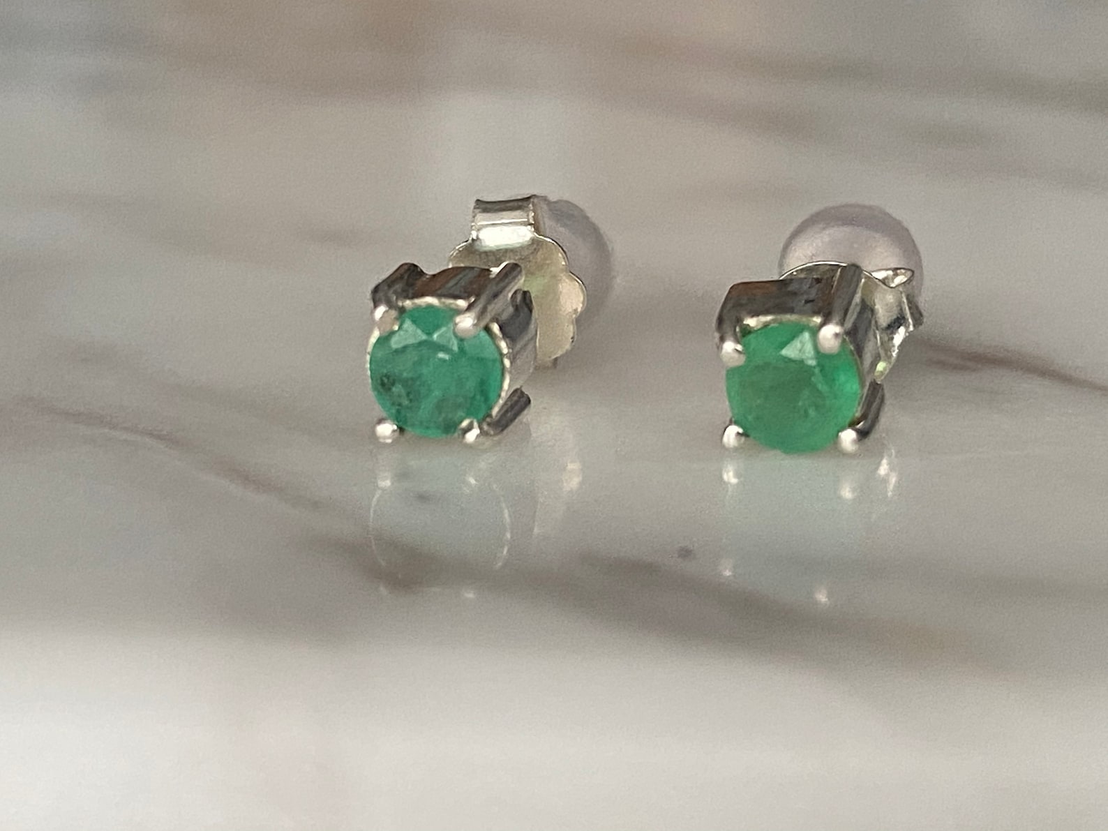Genuine Colombian emerald earrings silver 925 real natural Etsy
