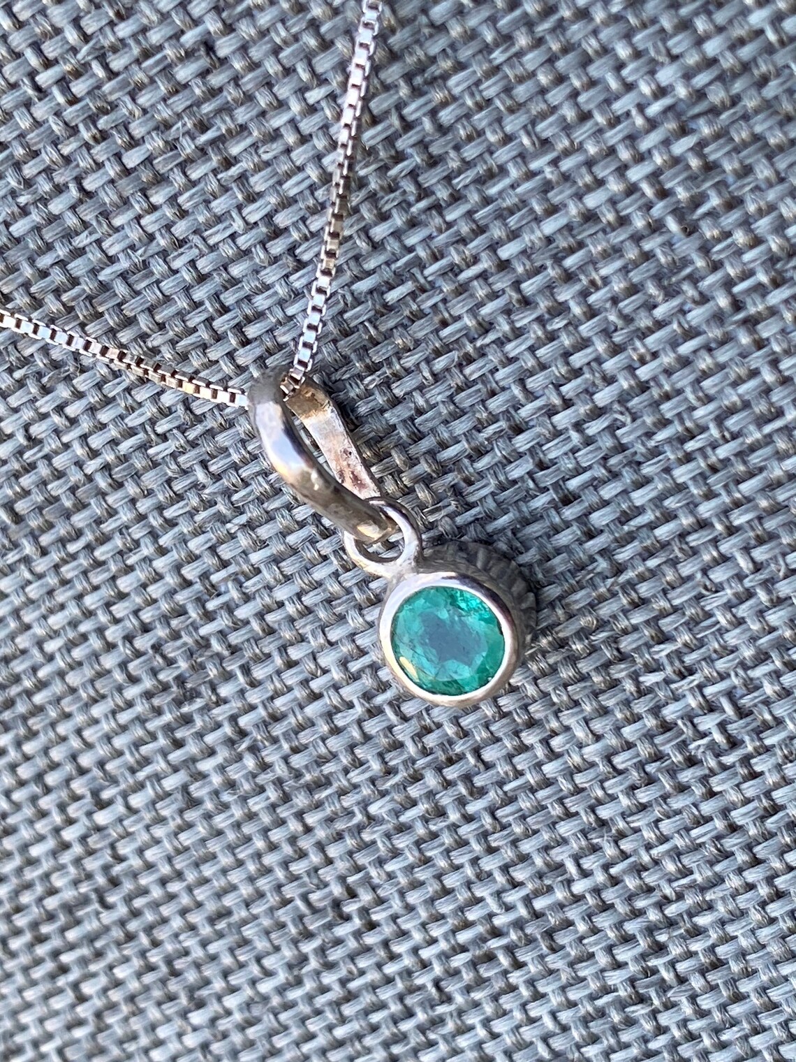 Genuine Colombian set emerald pendant necklace and Etsy