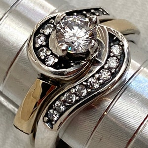 Vergolter Sterling Silber Zierlicher CZ Stapelring Großhanl