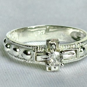 Anello rosario unisex in argento 925 misura 5 a 12