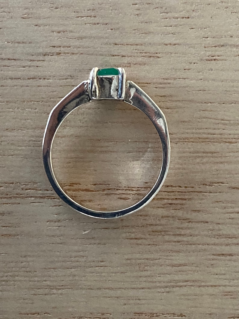 Sambischer Smaragd Sterling Silber Ring