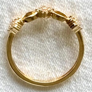 18k Solid Gold Stackable Ring with Zirconia - Size 6 image 6