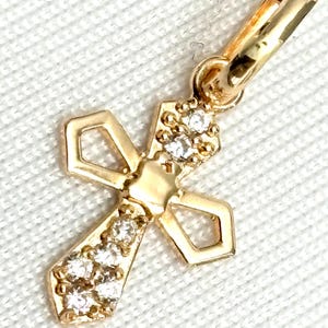 18k solid yellow gold cross pendant