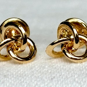 18k solid real gold earrings screw back