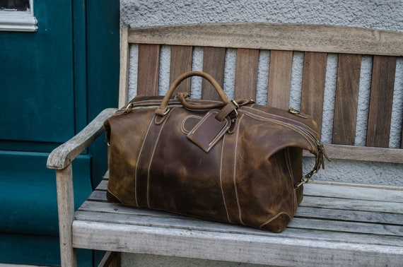 leder duffle bag