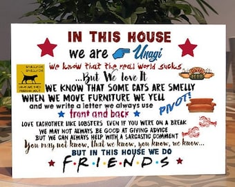 Friends TV Show Personalised Plaque,Friends Birthday Sign Self Standing Wooden