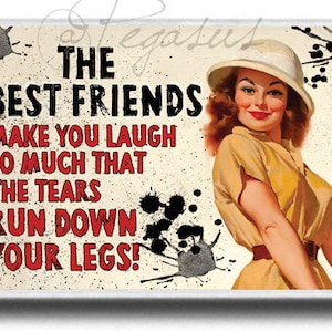 Funny Novelty Fridge Magnets, Best Friend Novelty Fridge Magnet, Funny Bestie Friends For Ever Magnet, UK Seller Large size Fridge Magnet