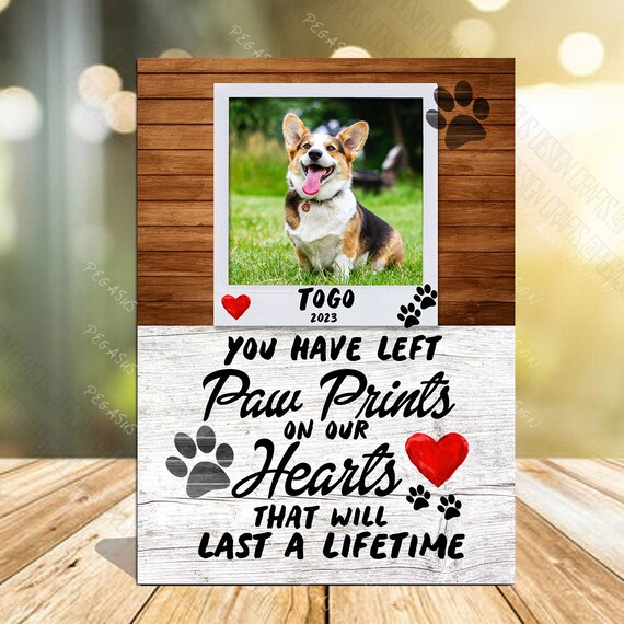 CREATCABIN Cornice In Legno Per Foto Commemorativa Cane, Con Frase Incisa, 21.8x16.8 Cm, Per Foto 10x15 Cm