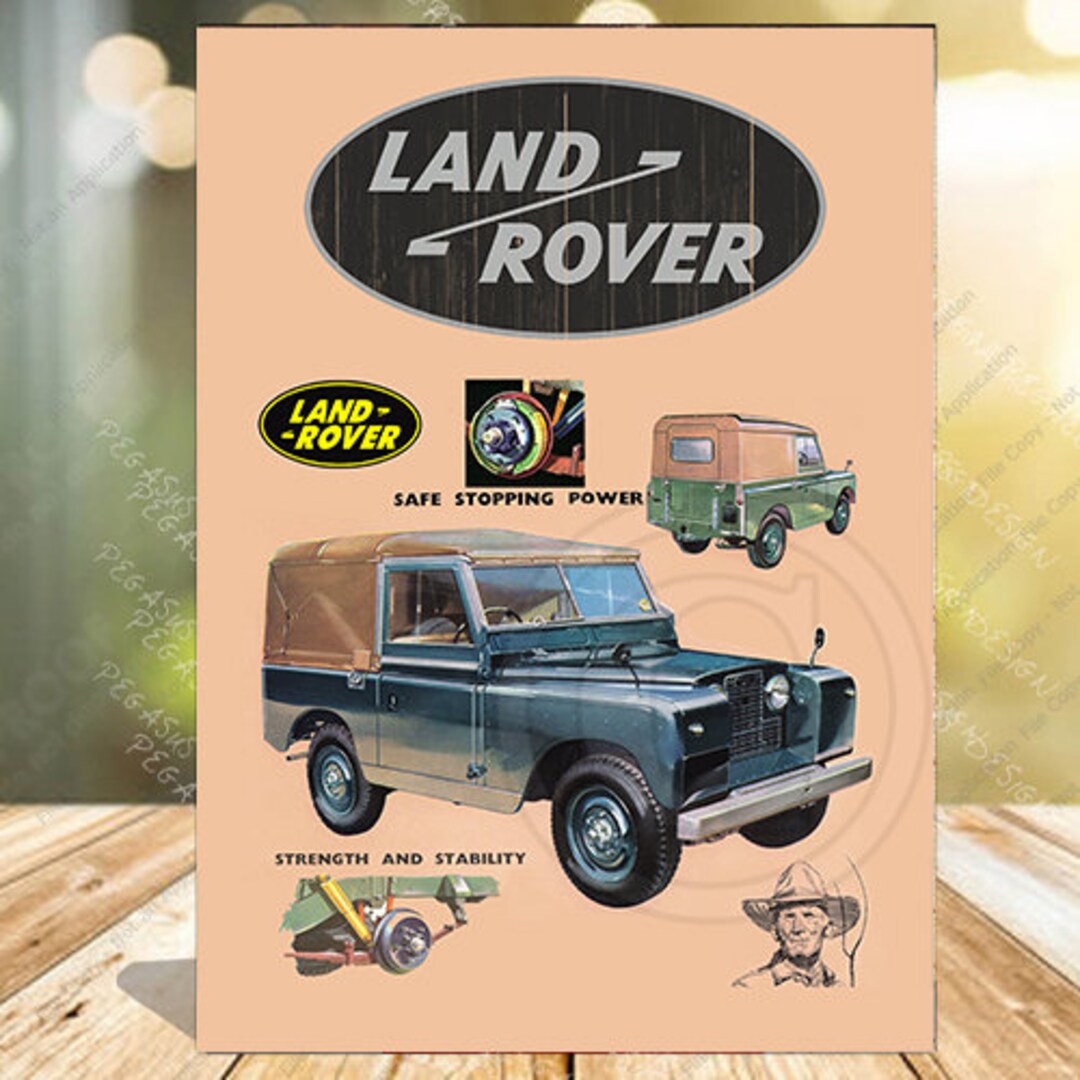 Land Rover Vintage Gift, Land Rover Christmas Gift, Land Rover Plaquesign Gift Etsy