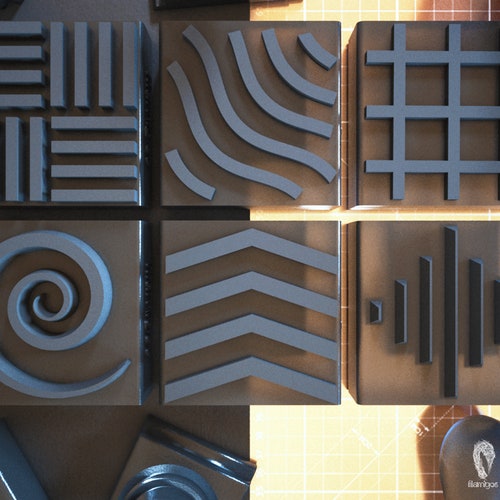 Polymer Clay Stamps Pattern Stamps / Lines Stamps for Clay Etsy