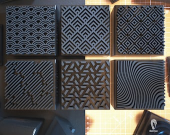 Polymer Clay Stamps • Stamps for Clay • Texture Stamps / Patterns 02 - set of 6 / #FLS007