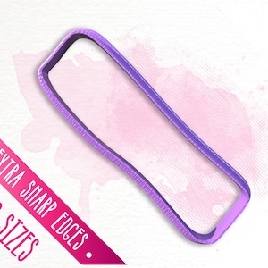 Hand-Drawn Rectangle Polymer Clay Cutter / Precise Abstract Rectangle Clay Cutter / #FLV117