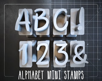 Timbres alphabet • Gaufreurs en argile • Mini-timbres gaufreurs • Timbres en argile polymère / #FLA001