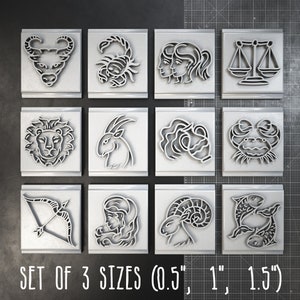 Stemple z gliny polimerowej • Stemple do gliny / Znaki zodiaku 03 / #FLS023