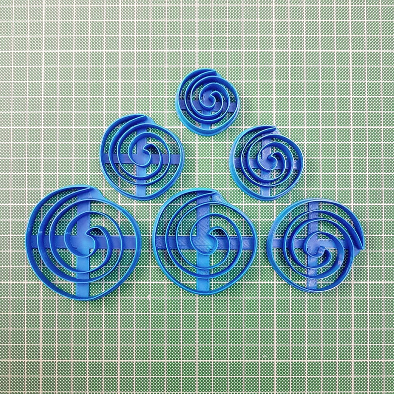 Clay Cutters Spiral Polymer Clay Earring Cutters / FLV023 image 6