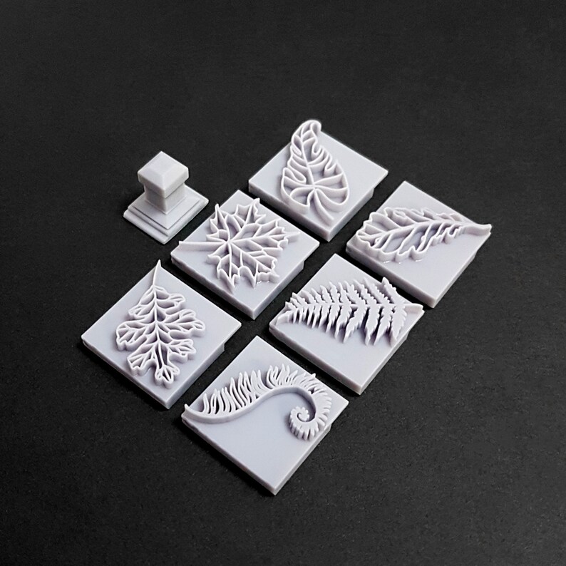 Polymer Clay Stamps Autumn Leaves Stamps for Clay Set of Etsy