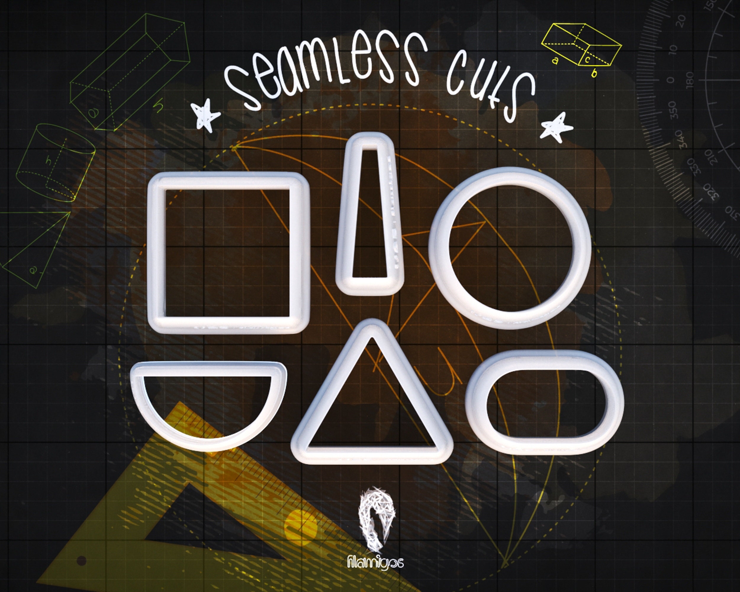 ポリマークレイカッター • 幾何学模様セット • ポリマークレイ用