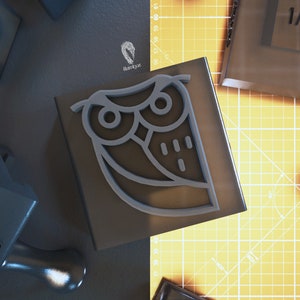 Polymer Clay Stamps / Owl 04 • Stamps for Clay / #FLE156