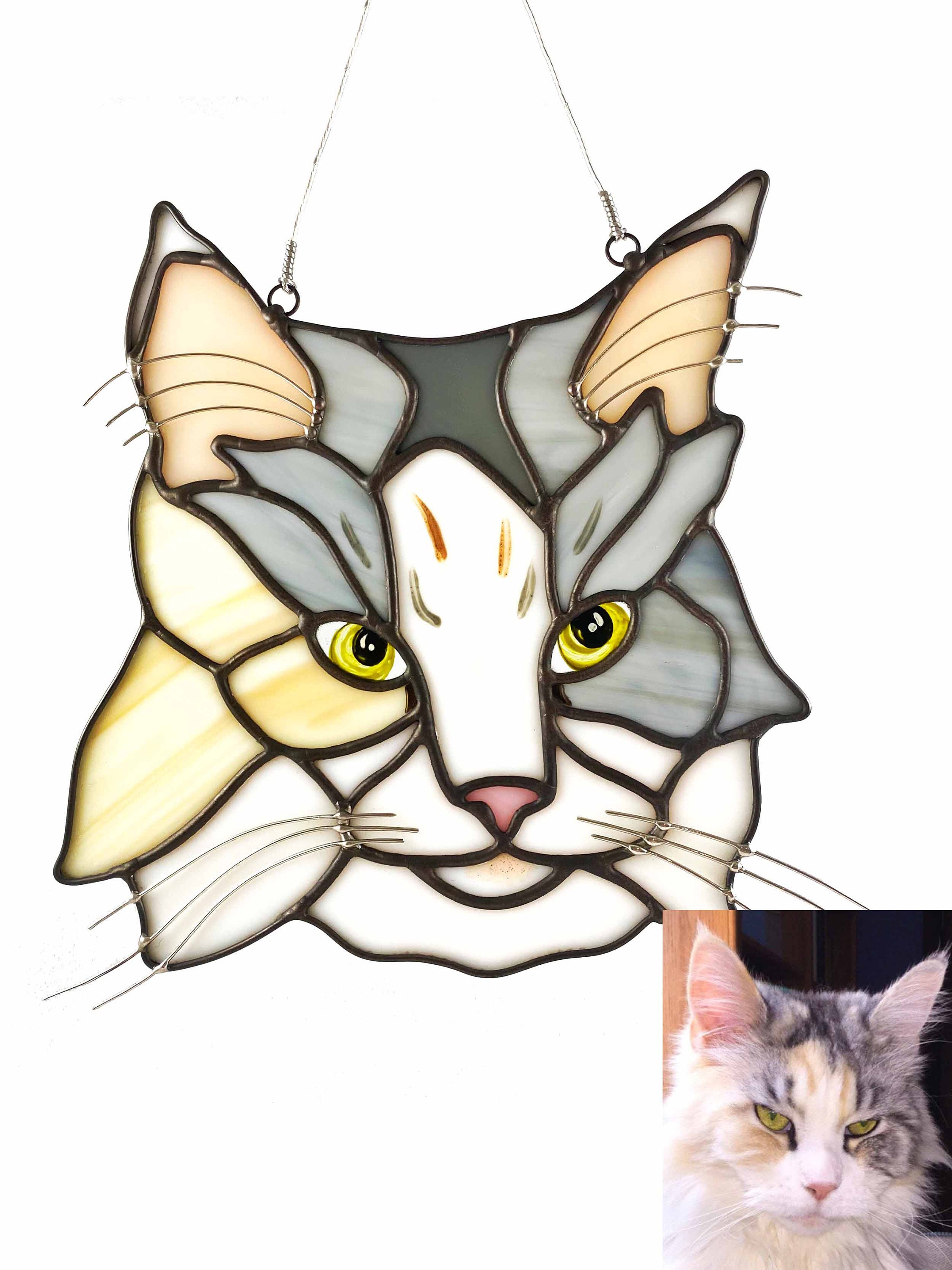 Custom Stained Glass Pet Portrait Etsy